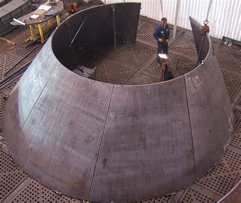 fabricate large metal cone|solid steel cone.